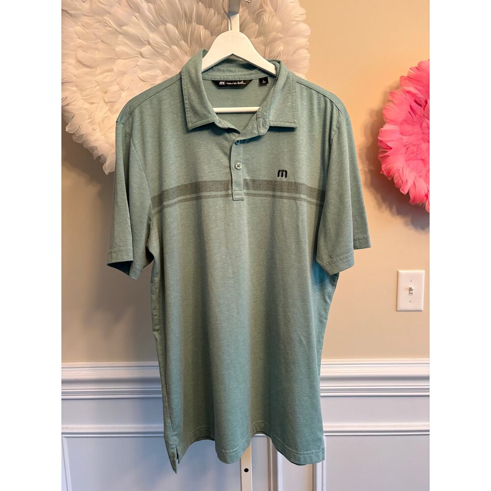 TRAVIS MATHEW GREEN POLO SIZE L